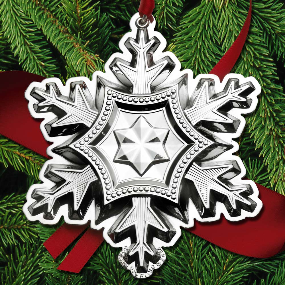 Sterling Collectables 2014 Gorham Snowflake 45th Edition Sterling Ornament