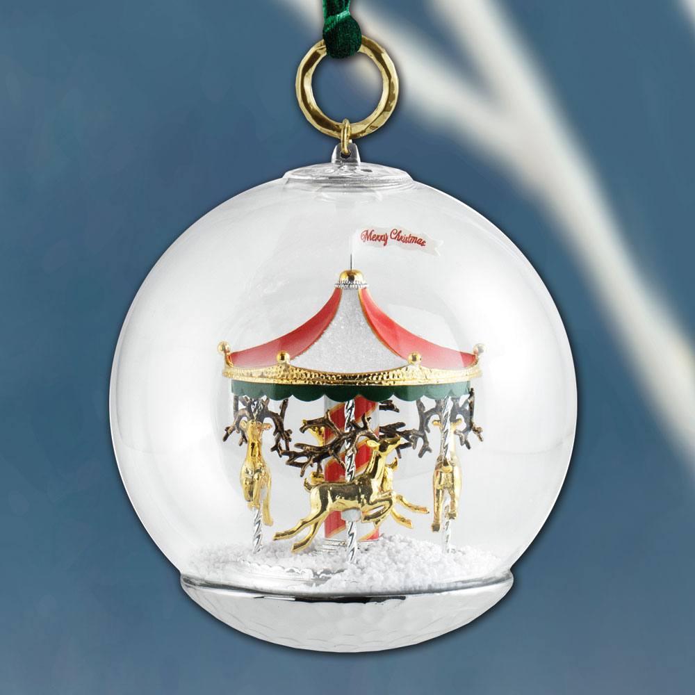 Sterling Collectables: Michael Aram Merry Go Round Snow Globe Ornament