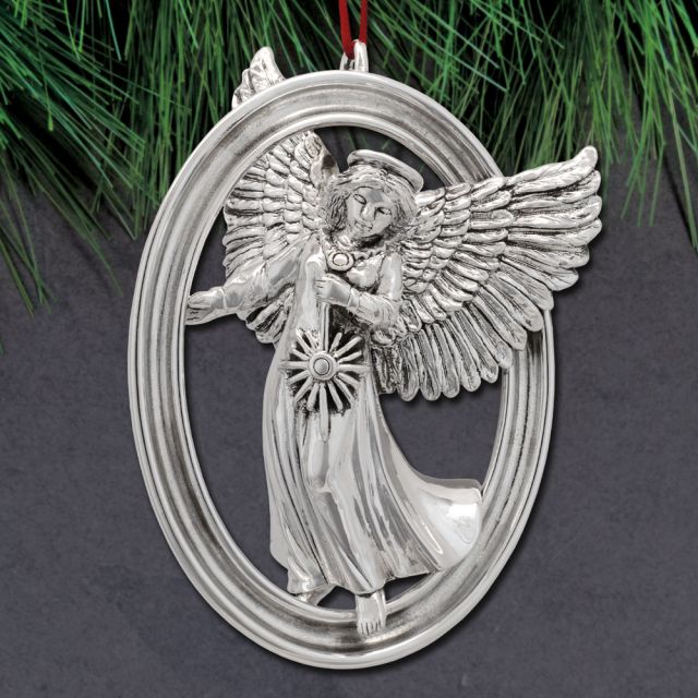 sterling silver angel christmas ornaments