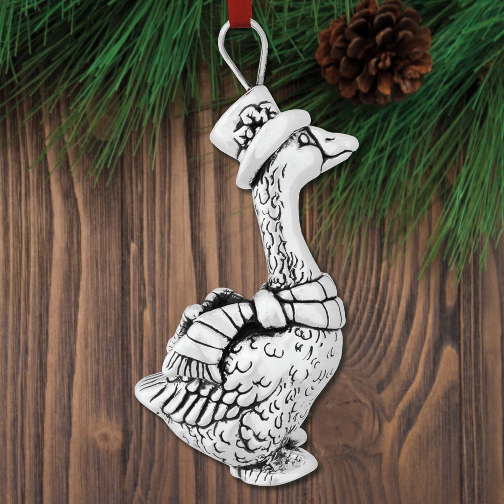 Sterling Collectables 2021 Cazenovia Christmas Goose Sterling Ornament