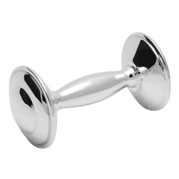 Cunill Plain Barbell Sterling Baby Rattle image