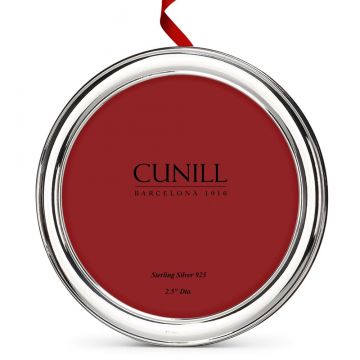 Cunill Plain Round Sterling Photo Frame & Ornament