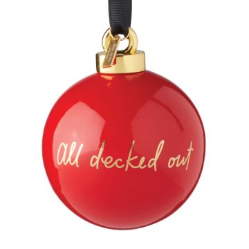 Kate Spade All Decked Out Red Ball Porcelain Ornament image