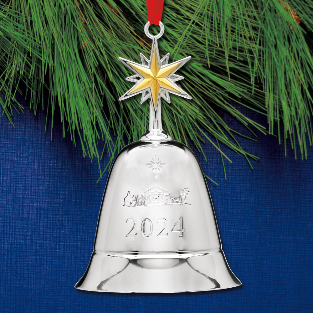 Sterling Collectables 2024 Lenox Annual Musical Bell Silverplate Ornament   Leno 2024 