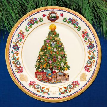 Lenox Christmas Plate 2022 Sterling Collectables: 2020 Lenox Trees Around The World Iceland Porcelain  Plate