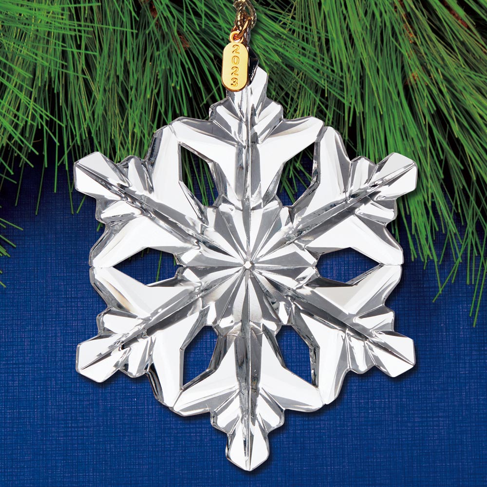 Sterling Collectables 2023 Lenox Optic Snowflake Glass Ornament