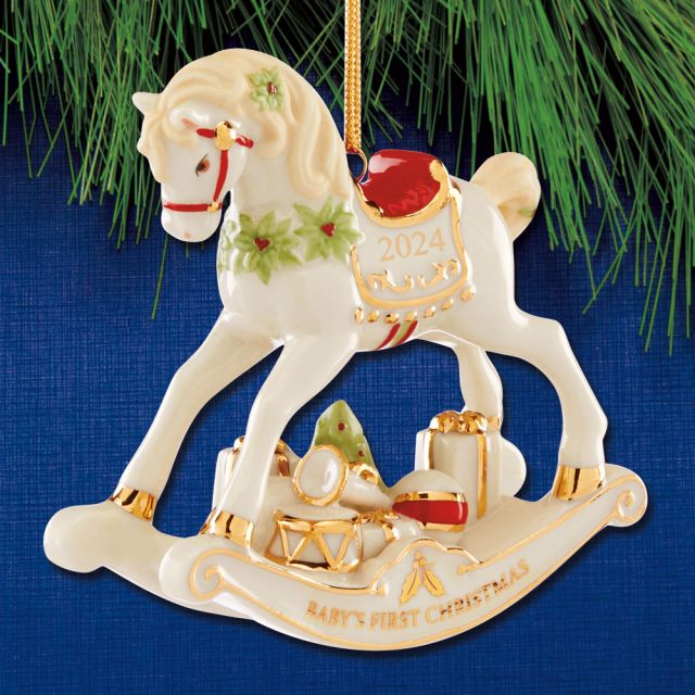 Sterling Collectables 2024 Lenox Baby's 1st Christmas Rocking Horse