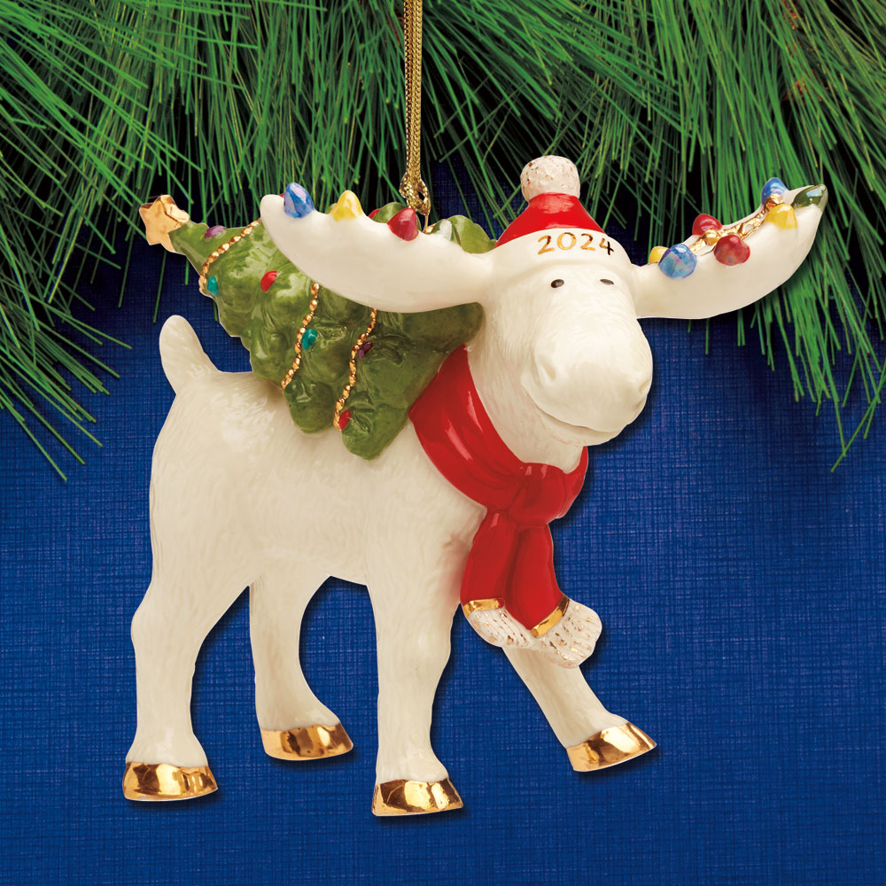 Sterling Collectables 2024 Lenox Marcel the Moose Porcelain Ornament