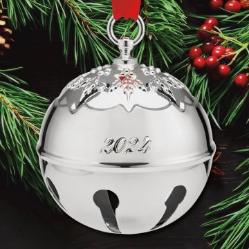 2024 Reed & Barton Holly Bell Silverplate Ornament image
