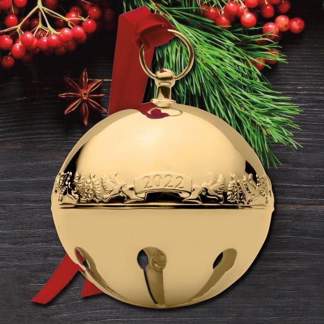 Wallace 2022 Silver-Plated Sleigh Bell Ornament, deals 52nd Edition