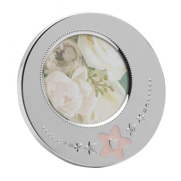 Wallace Baby Pink Star Round Frame image