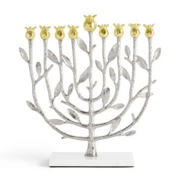 Michael Aram Pomegranate Silver & Gold Menorah image