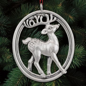 2024 Barrett + Cornwall Reindeer Sterling Ornament image