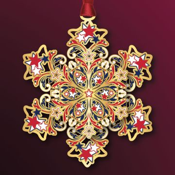 2025 Beacon Design Americana Snowflake Ornament image