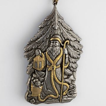 1998 Buccellati  Woodland Santa Sterling Ornament image