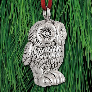 2025 Donna Carter Designs Baby Owl Sterling Ornament image