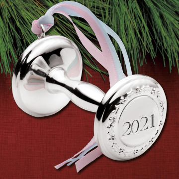 2021 Empire Baby Rattle Sterling Ornament image