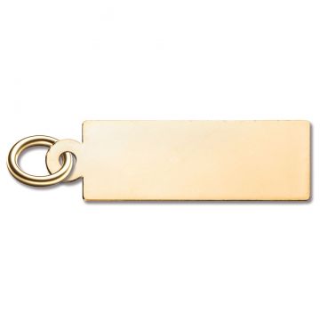 Large Rectangular Engravable Gold Plated Tag image