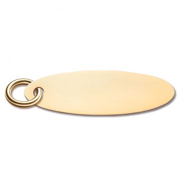 Large Oval Engravable Gold Plated Tag image