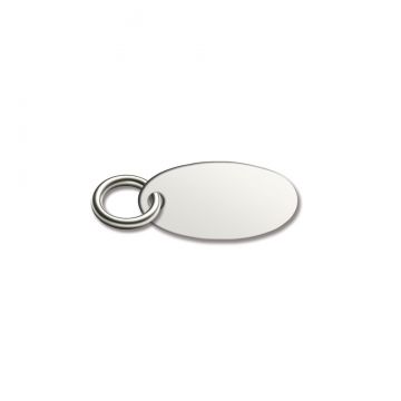 Small Oval Engravable Sterling Tag image