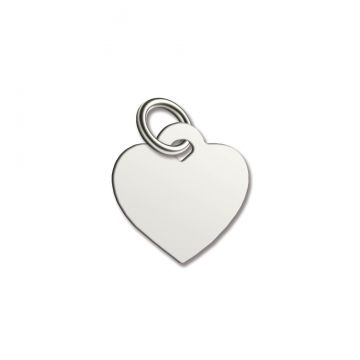 Heart Shaped Engravable Sterling Tag image