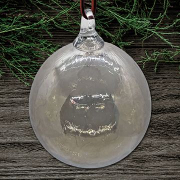 Glass Eye Silver Bell Ornament image