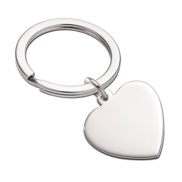 JT Inman Sterling Split Ring with Heart Tag image