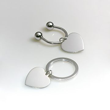 JT Inman Sterling Split Ring with Heart Tag image