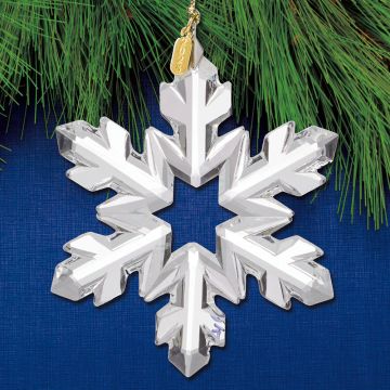 2025 Lenox Optic Snowflake Glass Ornament image