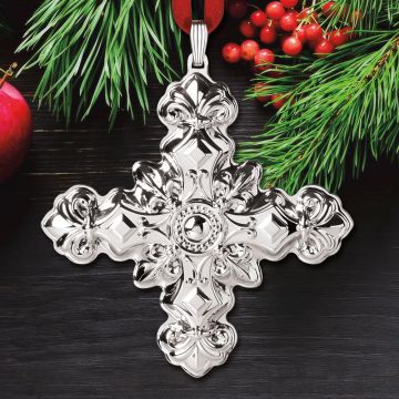 2024 Reed & Barton Christmas Cross 54th Edition Sterling Ornament image