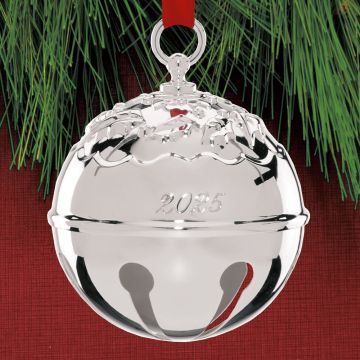 2025 Reed & Barton Holly Bell Silverplate Ornament image