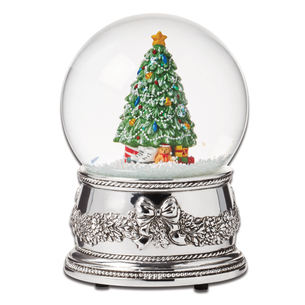 Sterling Collectables: Reed & Barton Christmas Tree Musical Snowglobe