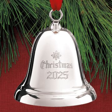 2025 Reed & Barton Sterling Dated Christmas Bell X800E Ornament image