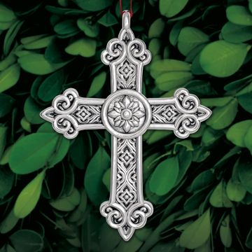 2024 Sterling Collectables Baroque Cross 8th Edition Sterling Ornament image