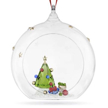 Swarovski Holiday Cheers Tree and Gifts Ball Crystal Ornament image