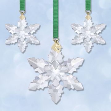 2024 Swarovski Annual Snowflake Crystal Ornament Set image