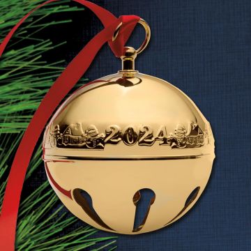 2024 Wallace Sleigh Bell 35th Edition Goldplate Ornament image