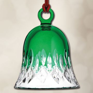 2024 Waterford Lismore Bell Green Crystal Ornament image