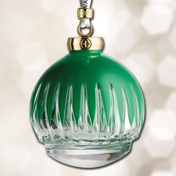 2026 Waterford New Year's Celebration Green Firework Bauble Crystal Ornament image