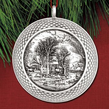 2020 Barrett + Cornwall Morning at the Mill Ball Sterling Ornament image