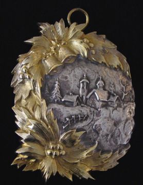 1986 Buccellati Village Scene Sterling Ornament image