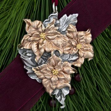 2016 Buccellati Poinsettia Sterling Ornament image