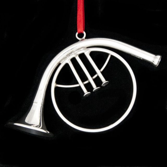 Sterling Collectables Cartier French Horn 3D Sterling Ornament