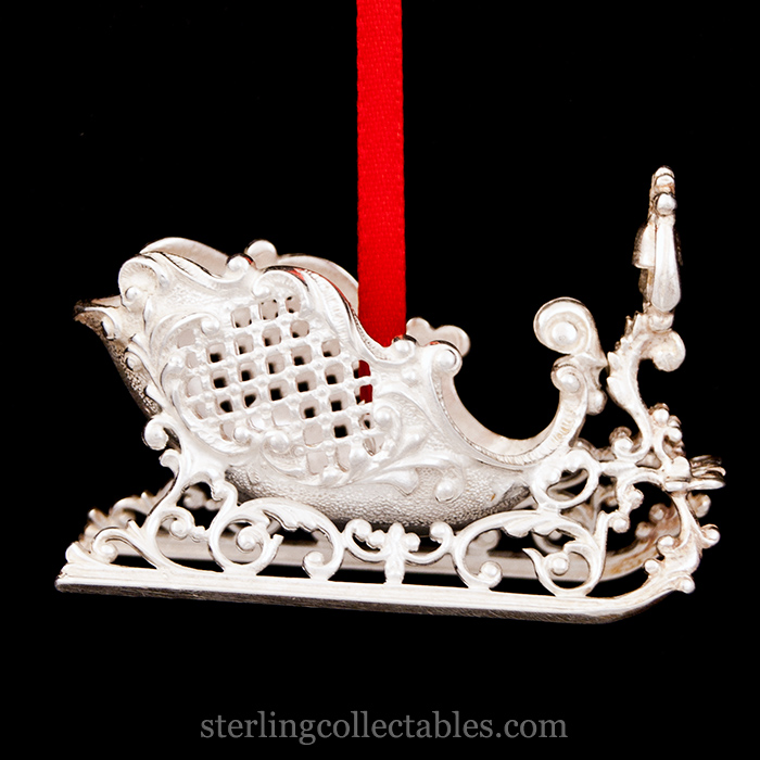 Sterling Collectables: Cazenovia Sleigh Sterling Ornament