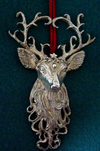 Christopher Radko Reindeer Sterling Ornament image