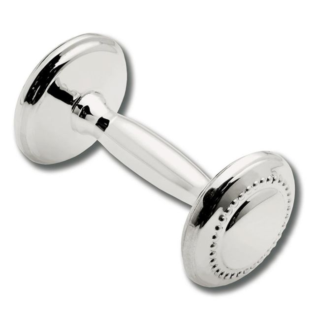 Empire silver cheap baby rattle