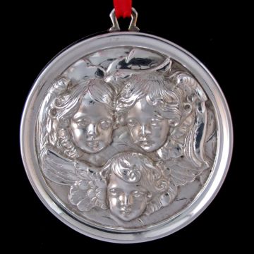 1991 Gorham Baroque Angel Sterling Ornament image