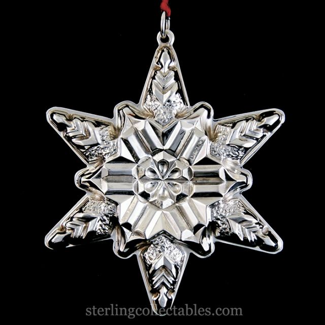 1970 Gorham Sterling Silver retailer Snowflake Christmas Tree Ornament star vtg 70s 1st