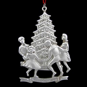 1977/78 American Heritage Gorham Children With Tree Sterling Ornament image