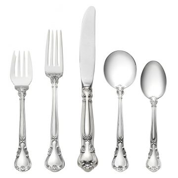 Gorham Chantilly 5 Piece Place Setting with Cream Soup Spoon Sterling Silver image